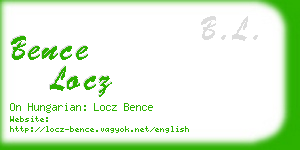 bence locz business card